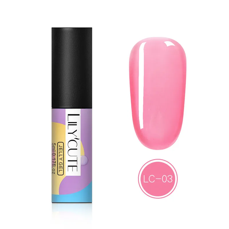 jelly-LC03 LILYCUTE Радужный гель для ногтей с блестками лак мерцающий замачивающийся УФ светодиодный жемчужины для дизайна ногтей Гель-лак для маникюра дизайн 5 мл 6 цветов - Цвет: jelly-LC03