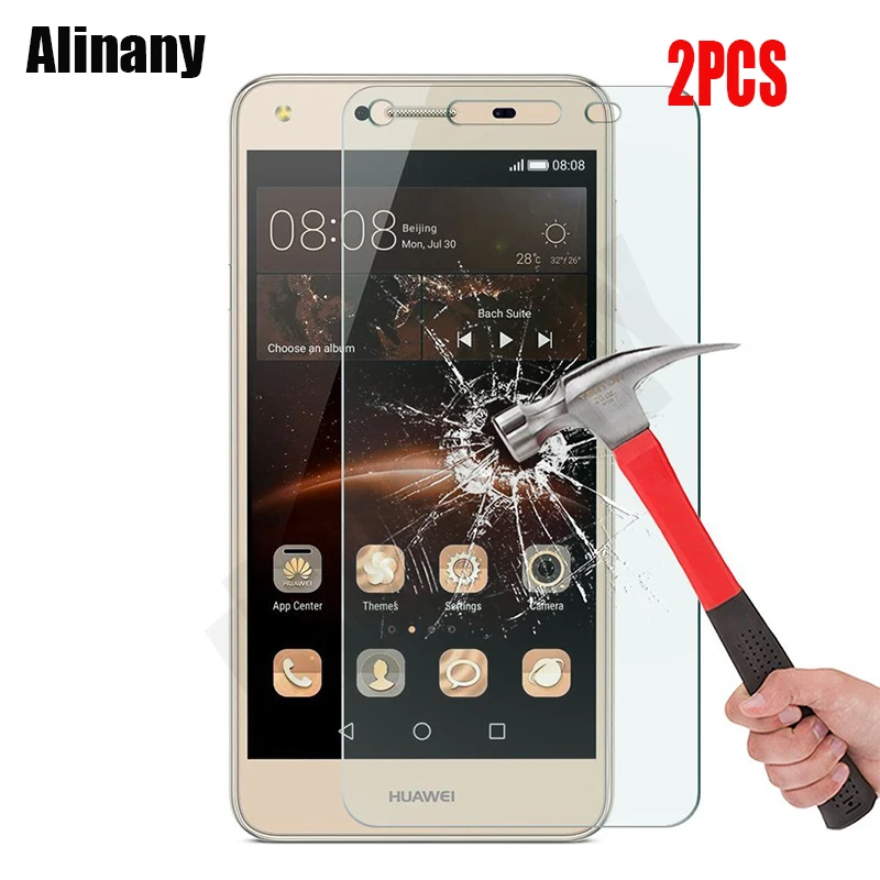 Закаленное стекло для Huawei Y5 ii 2 шт. зеркальная защита экрана Honor 5A CUN U29 5 A 0 дюйма