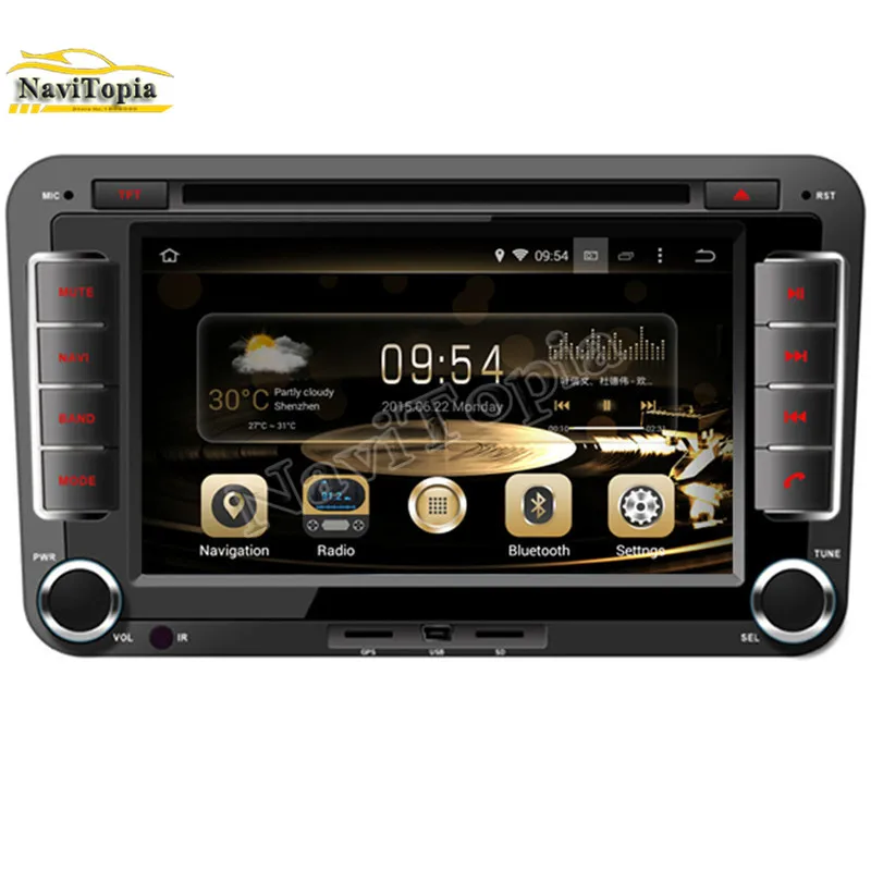 NAVITOPIA 4 Гб ОЗУ 32 ПЗУ Восьмиядерный Android 9 0 Автомобильный GPS DVD для VW Cross Golf гольфа Blue