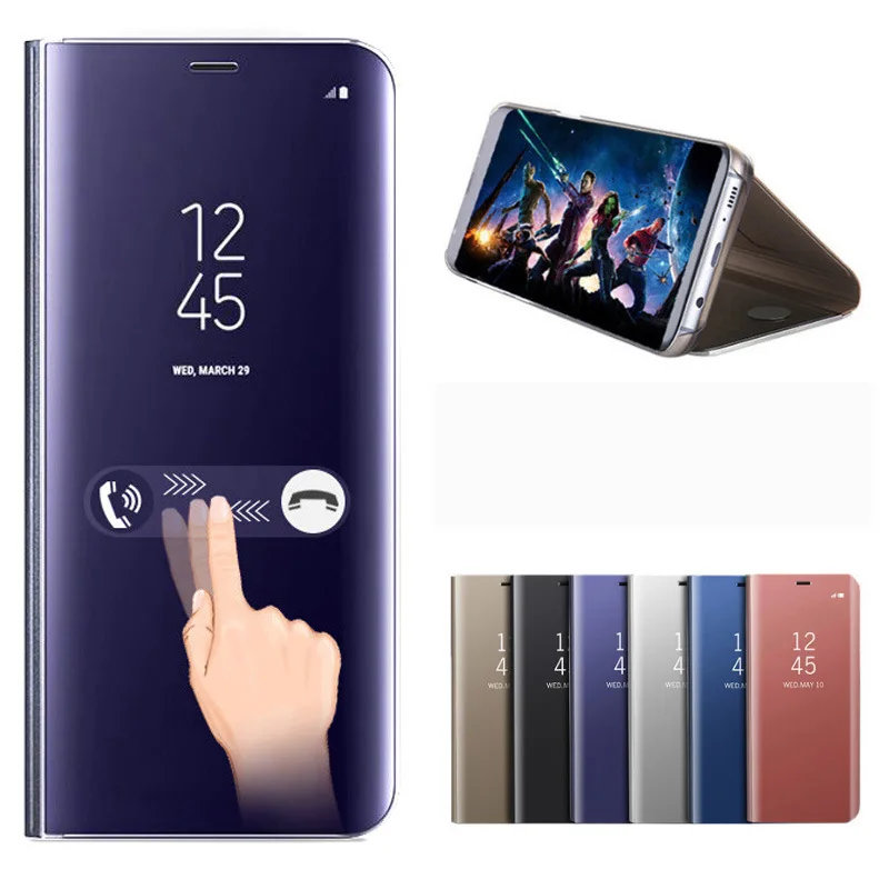 Умный зеркальный флип-чехол для телефона Samsung Galaxy S9 S8 S7 S6 Edge Plus чехол Note 9 8 J5 J7 A5 A6 A7