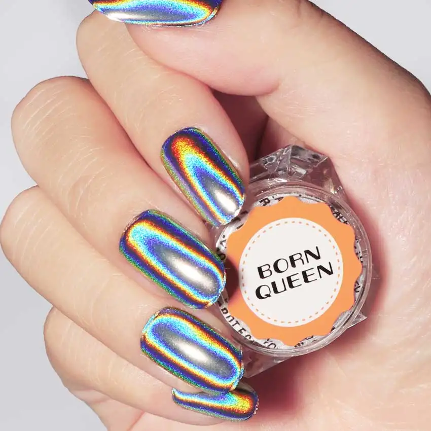Голографические Блестки для ногтей BORN QUEEN голографический лазер 0 5 г/кор.