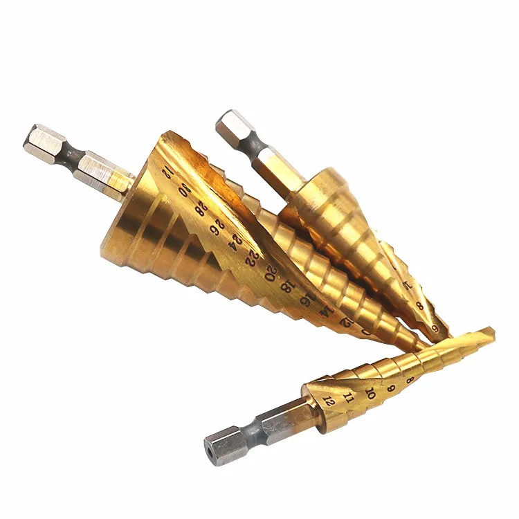 Набор ступенчатых конусных Сверл С шестигранным хвостовиком набор корончатых