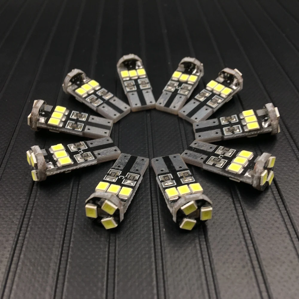 10 шт. T10 9SMD 2835 светодиодный габаритный фонарь CANBUS без ошибок 12 В купольные лампы