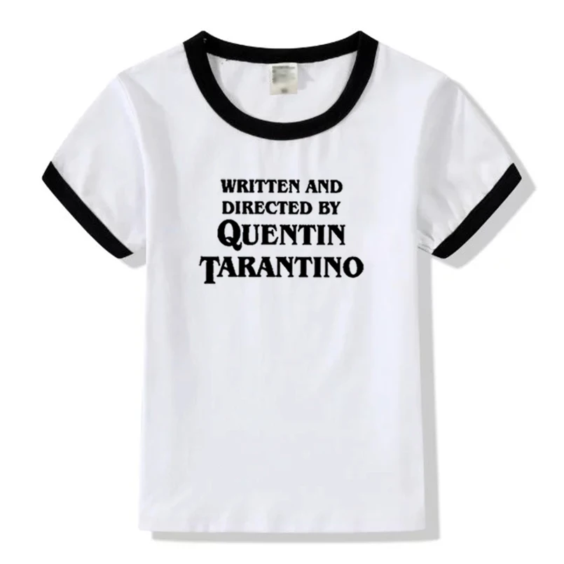 Футболка с надписью Quentin Tarantino Женская хипстерская забавная футболка летняя