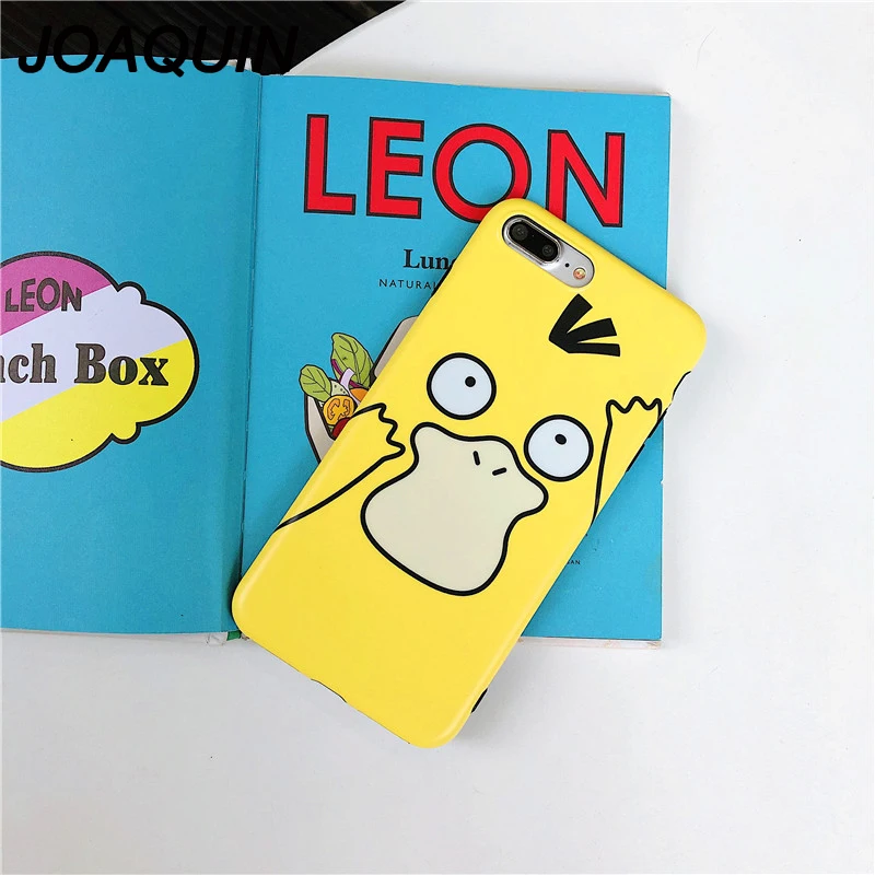 Cute Duck Cartoon Couple Phone Cases for iPhone 6 7 8 Plus X XS XR MAX Grind arenaceous IMD Covers 11 pro cases |