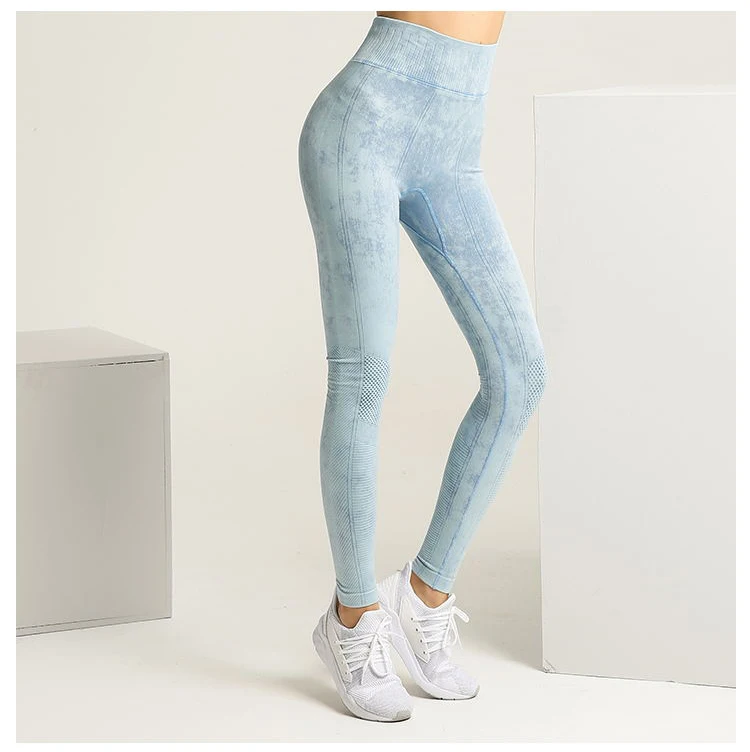 Женские Бесшовные Леггинсы Высокая талия животик контроль Йога Брюки сжатый