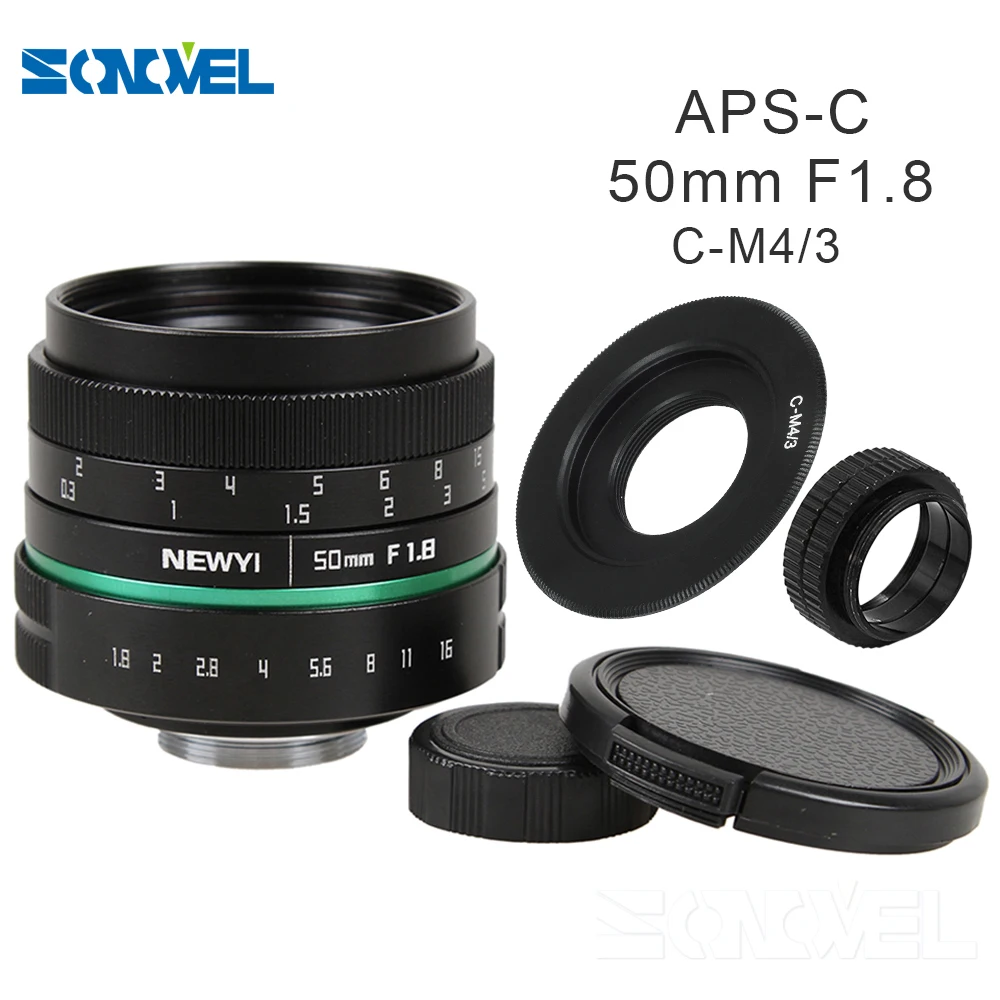 Объектив для камеры 50 мм f1.8 с многослойным покрытием креплением C Olympus Panasonic Micro 4/3