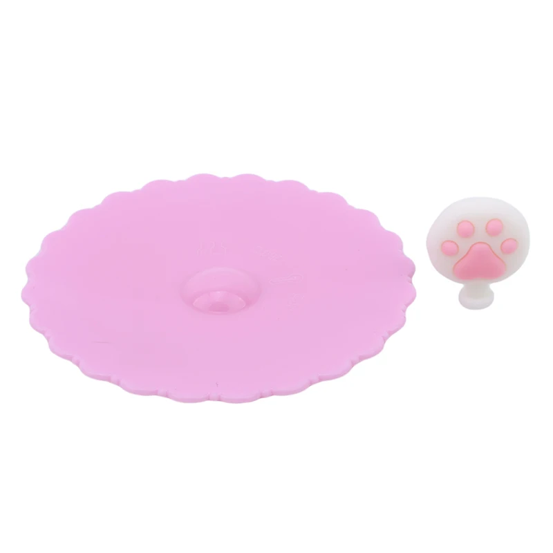 pink Милый силиконовый чехол для чаши с защитой от пыли, фрукты, украшение для питьевой воды, крышка для чашки, уплотнения, стеклянные кружки, диаметр крышки, принадлежности для кухонного бара - Цвет: pink