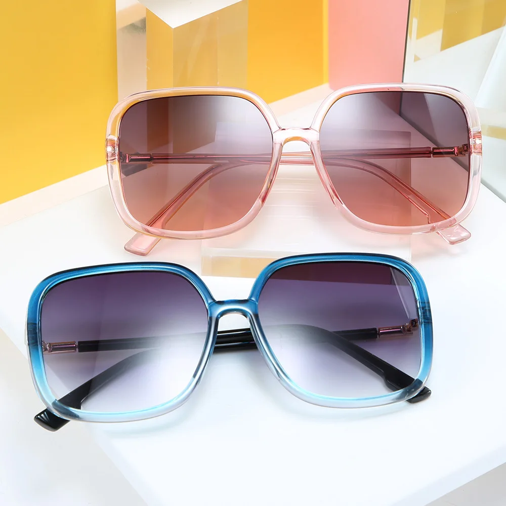 Модные мужские негабаритные Квадратные Солнцезащитные очки для женщин и мужчин