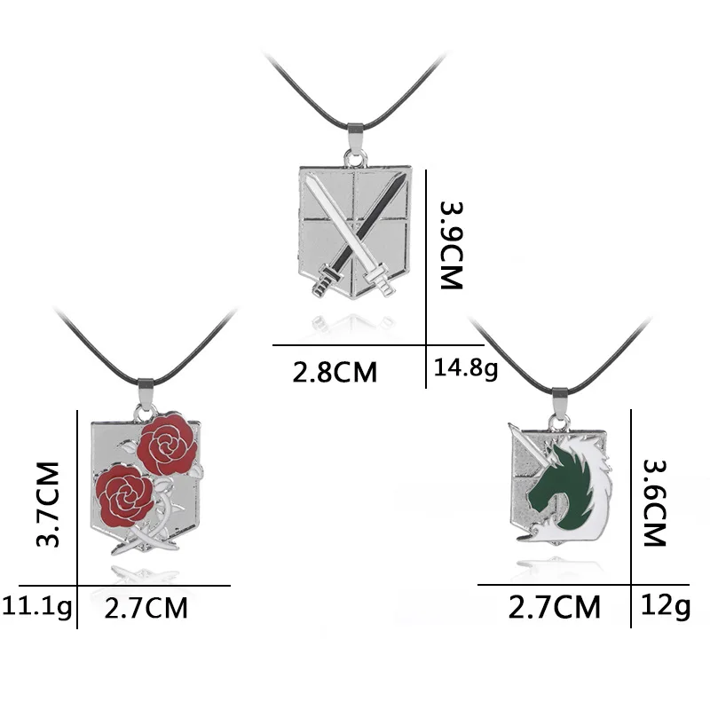 Ювелирные изделия для косплея смешанные Аниме Кулон Крылья свободы и Роза атака