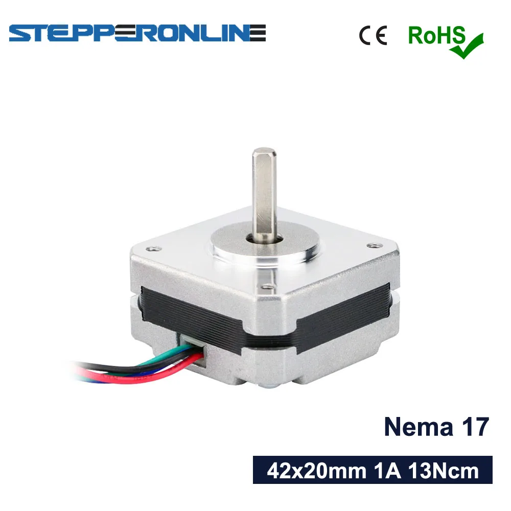 Короткое тело Nema17 шаговый двигатель 20 мм 13Ncm 1A Нема 17(Национальная ассоциация владельцев электротехнических предприятий) шаговый двигатель 42 Мотор 4-свинец 17HS08-1004S набор «сделай сам» для ЧПУ 3D-принтеры