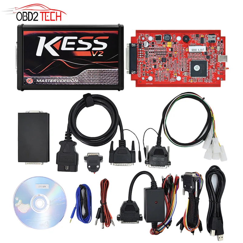 RED PCB HW V5.017 KESS V2 OBD2 менеджер Тюнинг Комплект V2.47 использовать онлайн Мастер