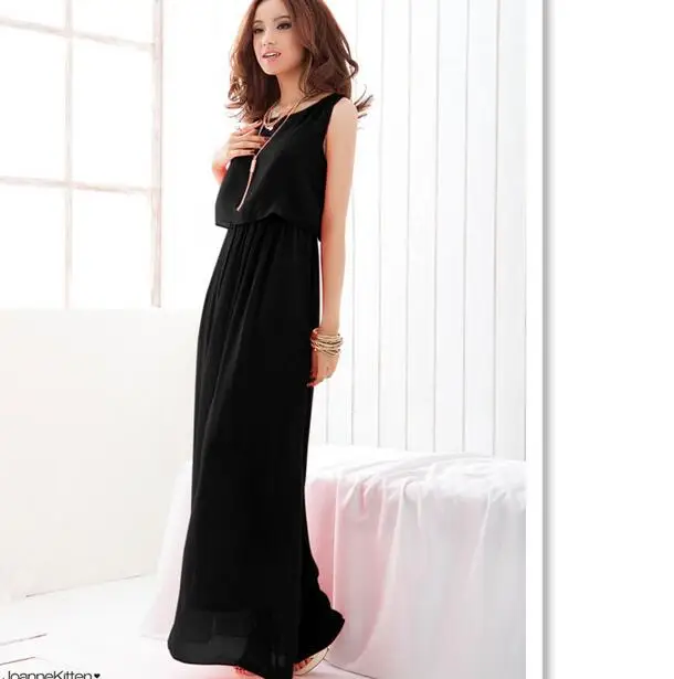 JOYINPARTY женское Бохо шифоновое платье макси платья без рукавов для девочек 8 цветов