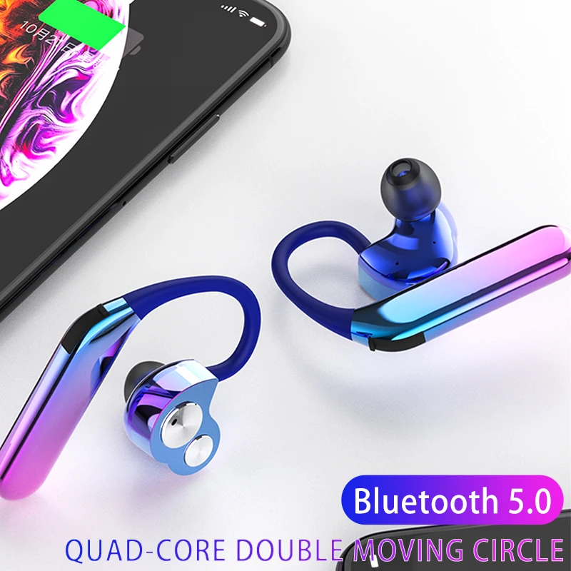 X6 Беспроводной Bluetooth 5 0 наушники 4 ядра Dual Drive Бизнес спортивные гарнитура IPX7