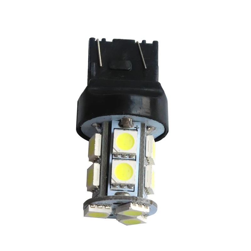 100 шт. Автомобильный светодиодный T20 W21W 7440 7443 13 SMD 5050 светодиодный 13 светодиодный 13smd светодиодный поворотник сигнальная лампочка лампа белый цвет красный, желтый синий