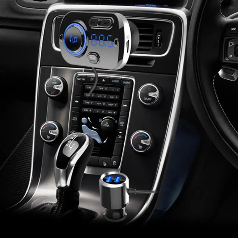 FM модулятор автомобильный комплект громкой связи беспроводной Bluetooth fm-передатчик ЖК MP3-плеер USB быстрая зарядка 3,0 автомобильные аксессуары авто