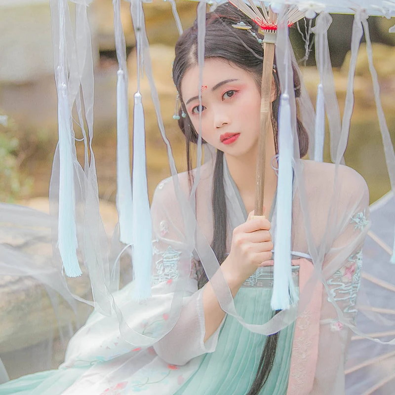 Женское новое платье Hanfu сказочный национальный костюм принцессы Летнее Длинное