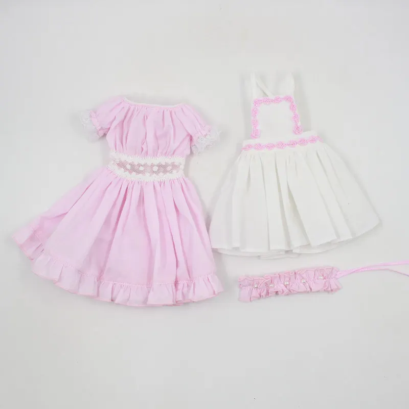 bjd dress Forturn days только для 1/4 bjd 45 см кукла розовое платье горничной ремень фартук Лолита Принцесса костюм одежда подарок игрушка - Цвет: bjd dress
