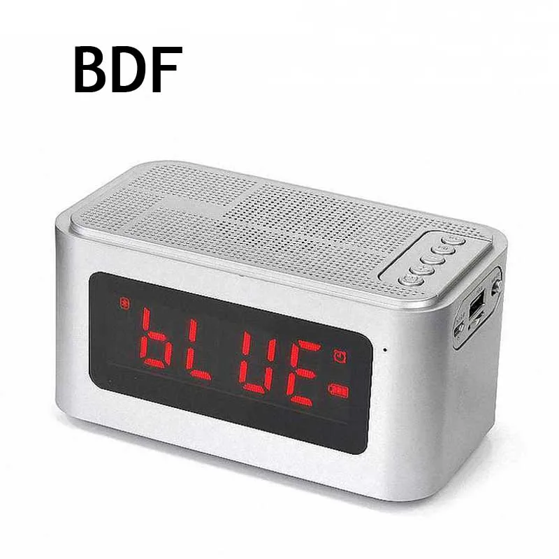 Bdf Портативный Bluetooth Динамик S61 время Дисплей и будильник Беспроводной стерео