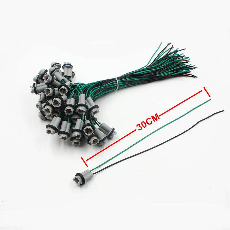 Rockeybright автомобилей OEM 30 см T10 светодиодный лампа Разъем W5W 168 194 автомобиль кабель