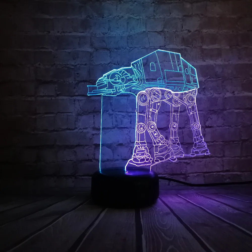 Горячая продажа Звездные войны 3D ночник сенсорный выключатель красочный