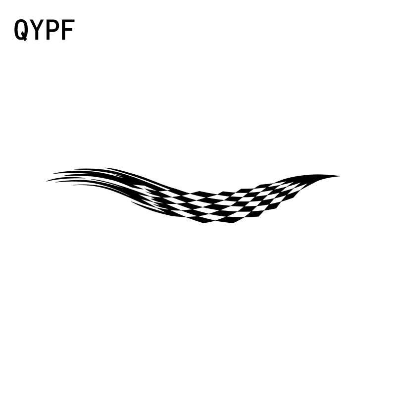 QYPF 25 см * 4 8 модный автомобиль Летающий клетчатый флаг наклейка виниловая авто