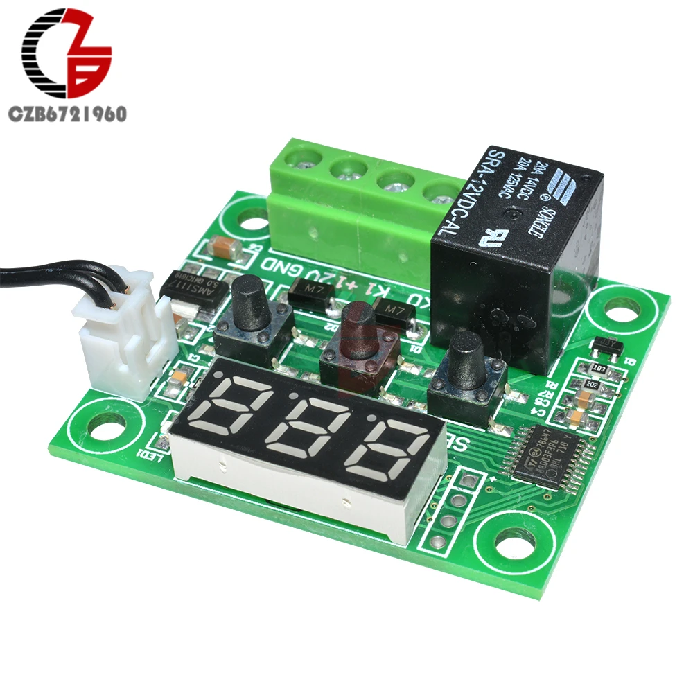 12V W1209 светодиодный цифровой термостат Температура Управление Термометр