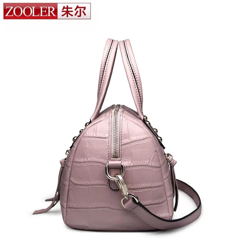 Zooler Бостон Для женщин сумка кисточкой Женская Настоящая кожа женская на плечо