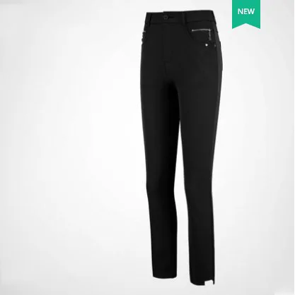 Black Pants PGM, новинка, женские летние штаны для гольфа, длина по щиколотку, черные, темно-синие брюки для гольфа, женские спортивные летние футболки для гольфа, есть воротник, рубашка поло - Цвет: Black Pants
