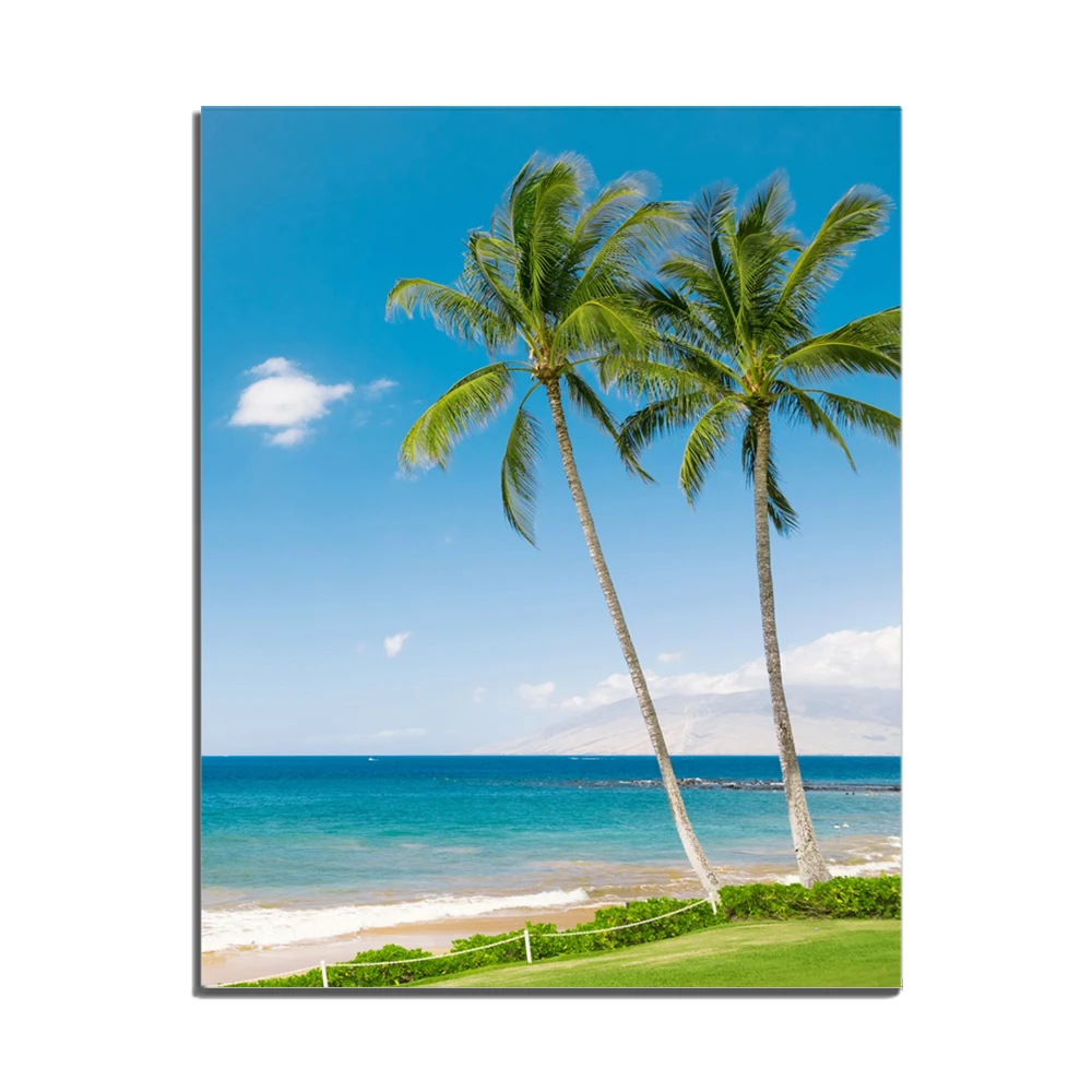 

Laeacco Nordic Summer Holiday Palm Tree Poster and Print Wall Artwork Canvas Painting Home Decor Living Room Bedroom Decoration