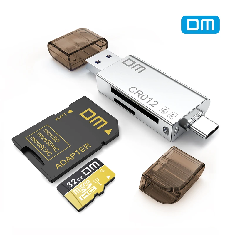 DM CR012 кардридер USB 3 0 SD/Micro SD TF OTG Смарт карта памяти адаптер для ноутбука Тип C