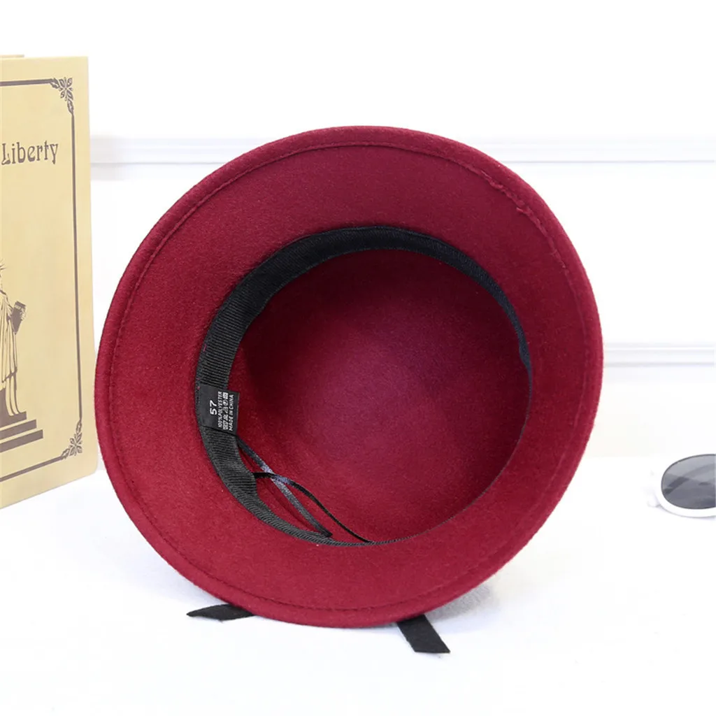 2019 Весенняя модная винтажная женская шляпа женские шерстяные шляпы фетровые с
