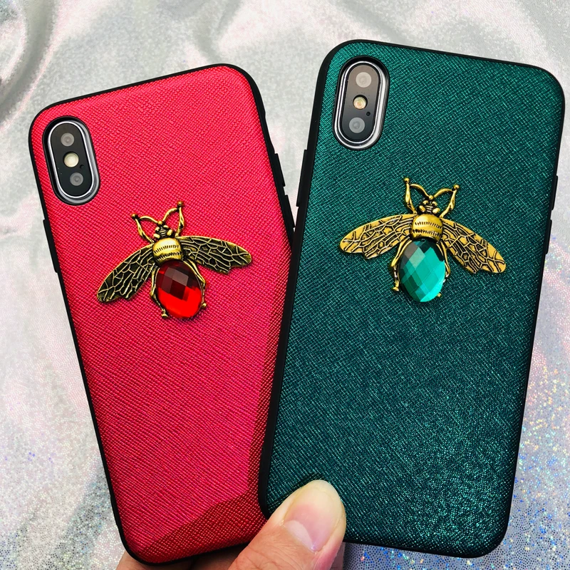 Роскошные 3D Металл пчела чехол для huawei Коврики 20 10 P9 Lite P20 Y9 Y7 2018 P Smart Nova 3 3i на Honor 8X10