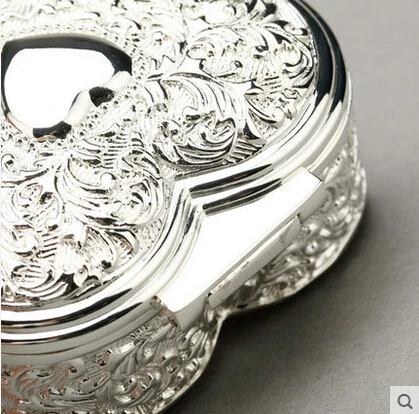 silver plated fashion Heart-shaped wedding decoration ring box jewelry boxes display holder Z011 | Дом и сад