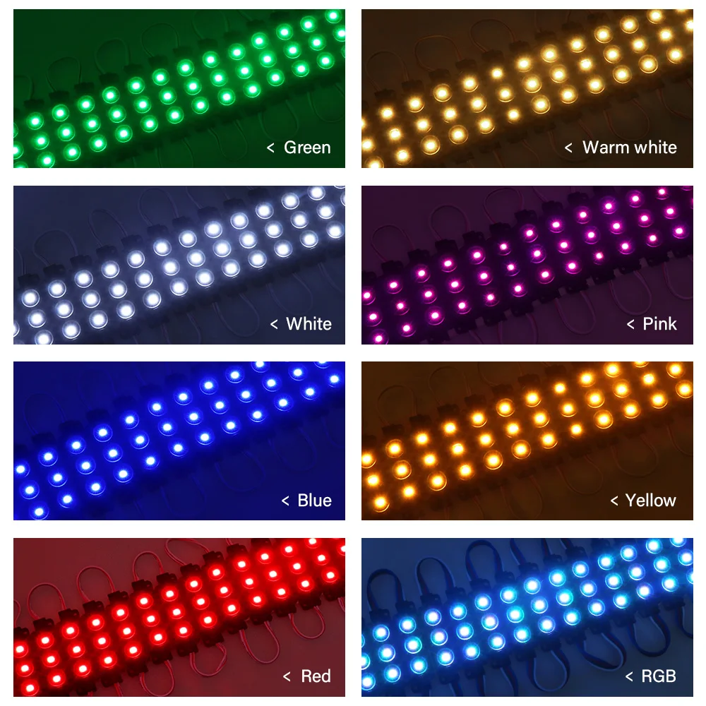 20 шт./лот 5050 Светодиодный модуль DC 12 В 3 светодиода 4 светодиодный RGB белого/теплого