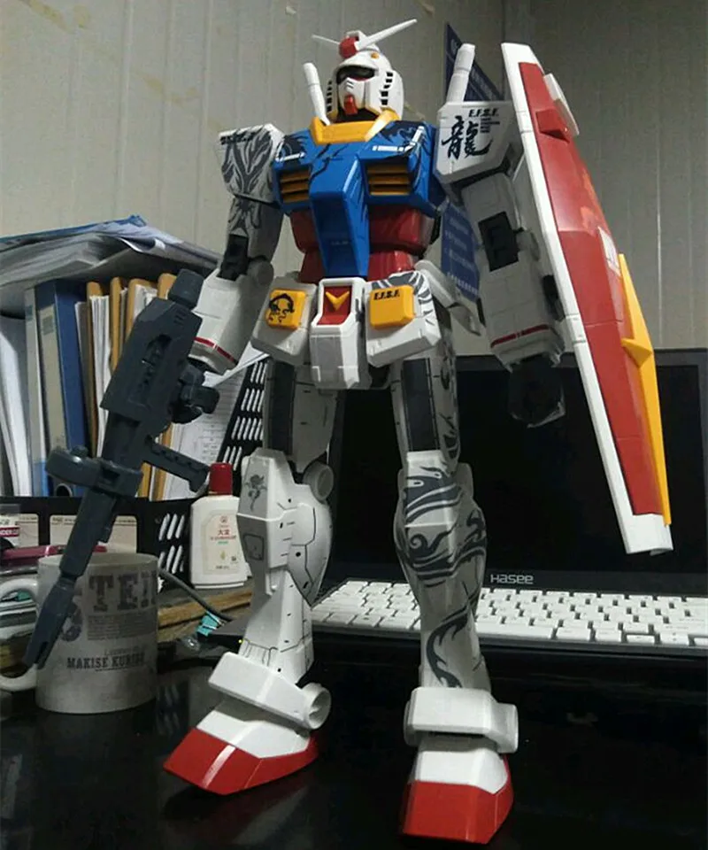 Моделька Дабан 1/48 истребитель Мега Размер RX-78-2 воина гундама наклейка с драконом модель 375 мм DD046