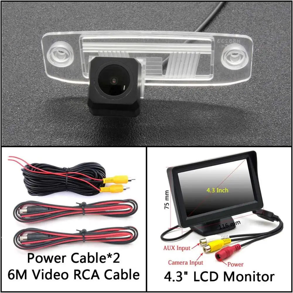 Cam Add 4.3 inch LCD Full HD резервная камера заднего вида для KIA Sportage SL Sportage R Sorento Ceed Rio X-line автомобильная парковка ЖК-зеркало монитор - Название цвета: Cam Add 4.3 inch LCD