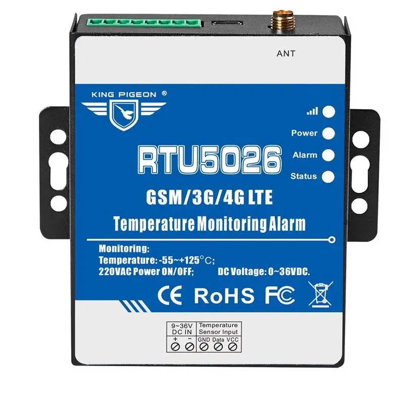 2G 3g 4G GSM Телеметрия мониторинг температуры сигнализация Modbus RTU Поддержка удаленного сброса перезагрузки по SMS RTU5026
