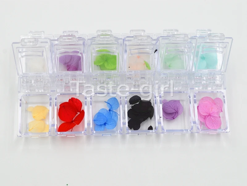 12 Цвета 3D реальные лепесток сухой сушеный цветочный наклейки дизайн УФ гель для