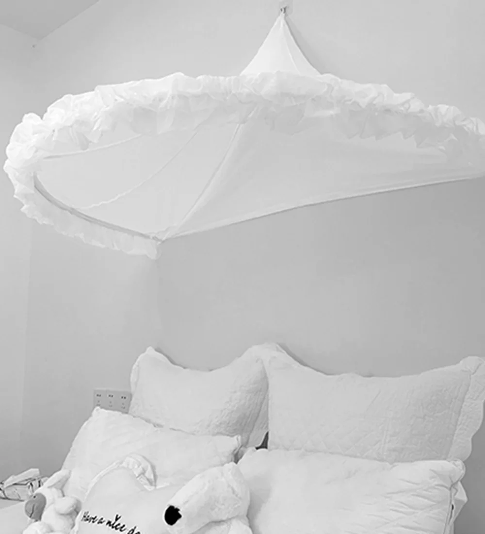 Baby Girls Mosquito Net Tent Bed Canopy Curtains Toddler Infant Crib Netting Cot Mosquito Net Pink Grey White Kids Play Tents