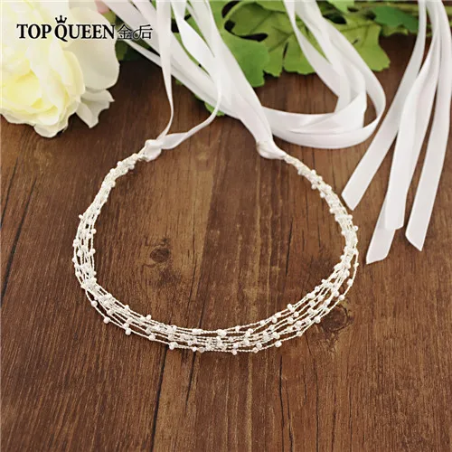 TOPQUEEN SH28-S Аппликация из бисера дизайн пояс невесты кристалл пояса с бисером для платья Лента для свадебного платья Пояс Серебряный свадебный пояс - Цвет: White ribbon