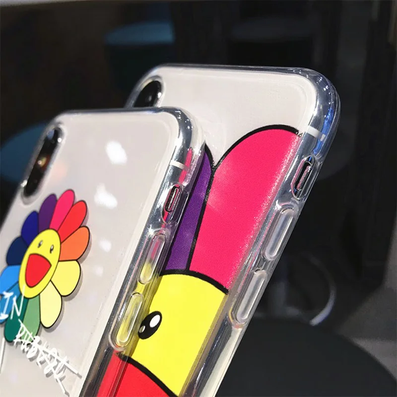 Милый цветной чехол для телефона с цветами iphone XS 12mini 11 Pro Max XR X 6 6s 7 8 plus SE 2020 модный