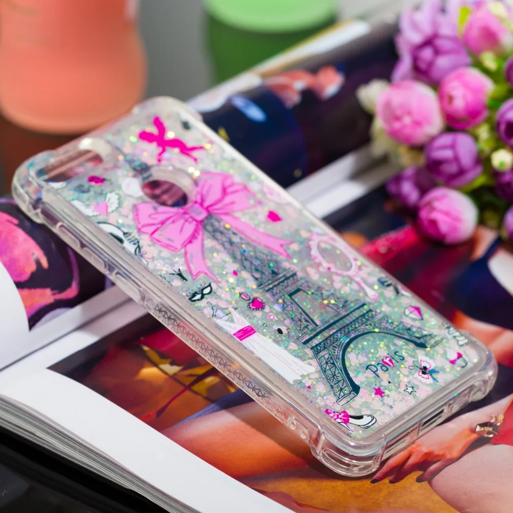 Чехол с зыбучим песком и единорогом для Huawei P Smart Enjoy 7S чехол Y5 Y6 Y7 Prime P8 P9 Lite Honor 8 2017