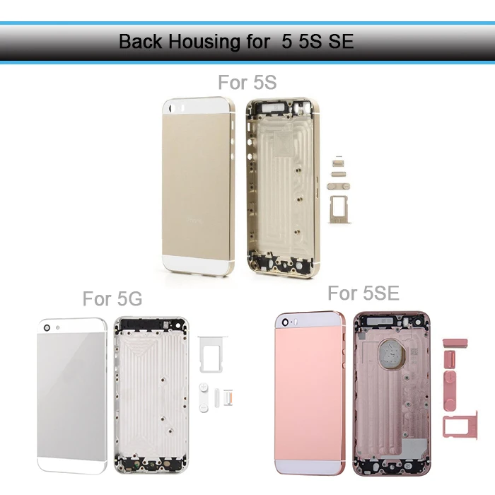 Задняя крышка для iPhone 5 5S задняя батарея чехол для iPhone SE средняя панель сменный каркас объектив камеры+ IMEI