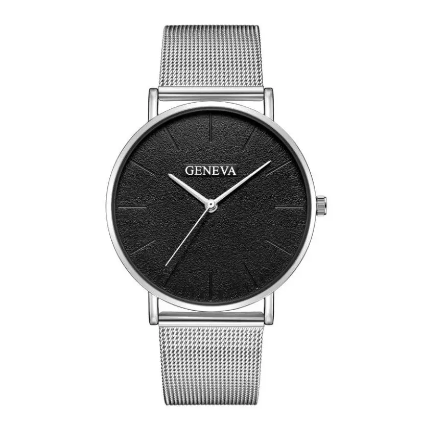 Reloj mujer новые повседневные женские часы из нержавеющей стали с сетчатым ремешком