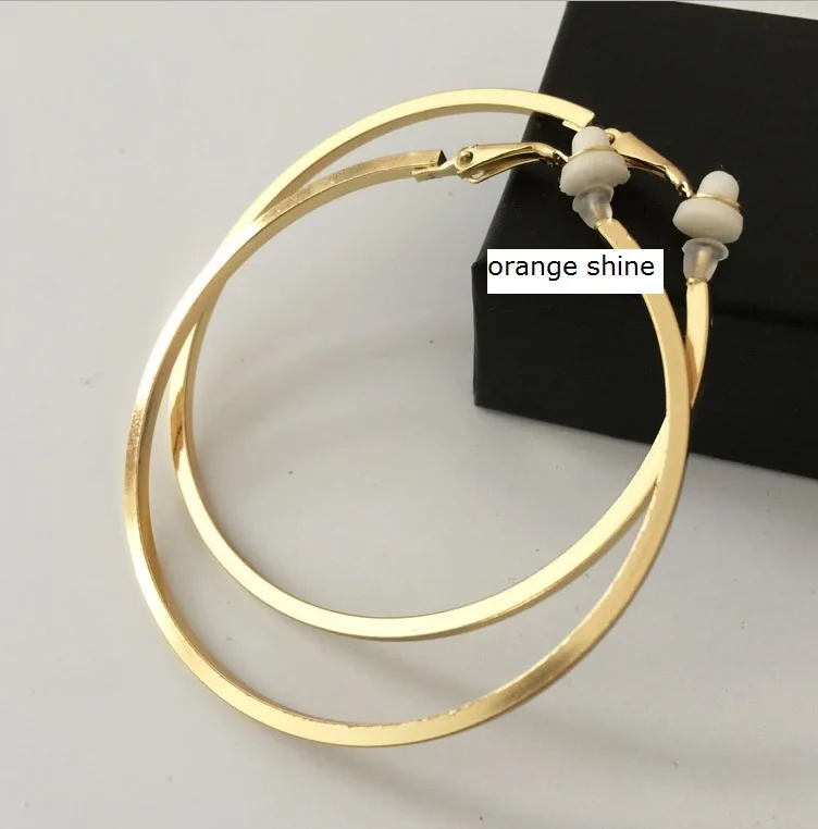 Большие круглые серьги без пирсинга для женщин | Украшения и аксессуары