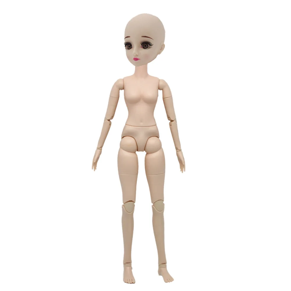 Синий 20 подвижных шарнирных кукол 60 см 1/3 BJD Женская голая кукла тело детский день подарок Мода Принцесса Куклы Игрушки для девочек - Цвет: Синий