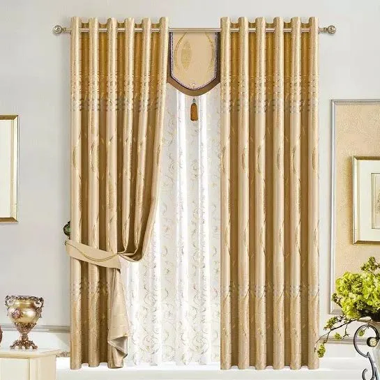 Тканевые золотые волнистые цветы широкие 210 см занавески ткань s серебристые для