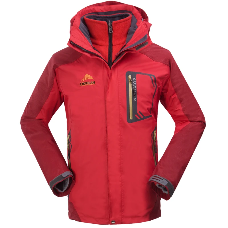 2017 Водонепроницаемость поход на открытом воздухе куртка Для мужчин двойной Слои