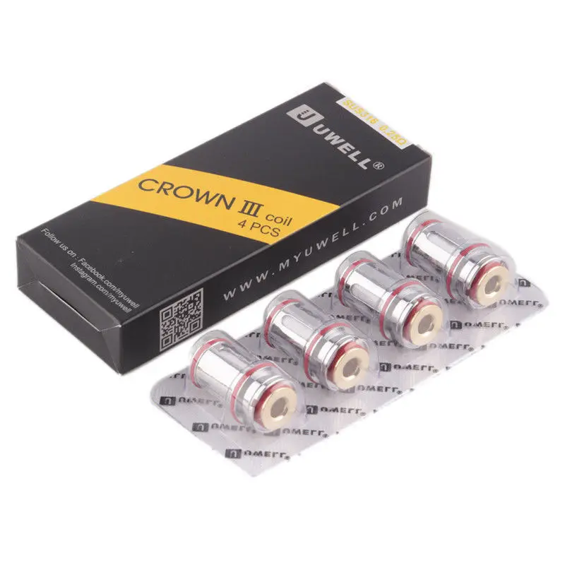 4 шт. для Uwell Crown 3 III Сменные Катушки Катушка бака 0.25ohm 0.4ohm 0.5ohm Crown III 3